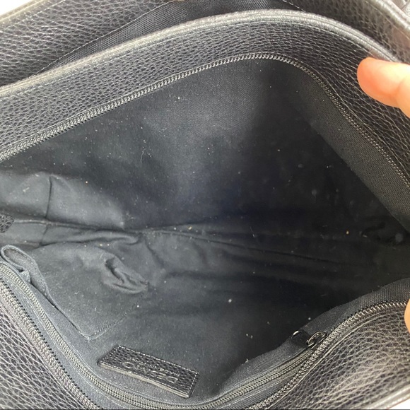 Desmo Black Leather Hobo Shoulder Bag - Picture 6 of 8